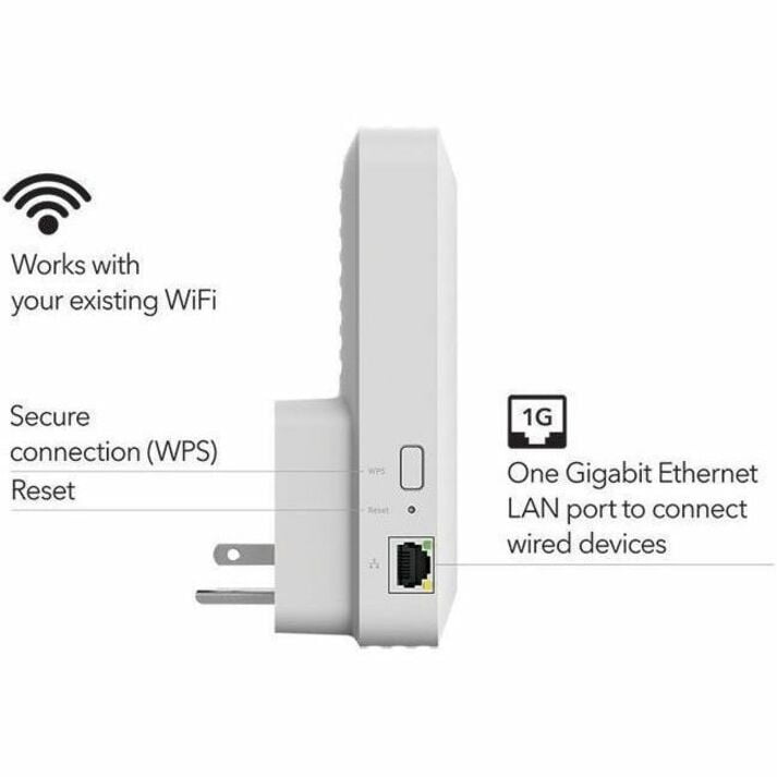 Netgear EAX17 Dual Band Wi-Fi 6 IEEE 802.11 a/b/g/n/ac/ax/i 3 Gbit