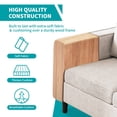 thumbnail image 5 of Mjkone 2 Pieces Living Room Furniture Sets, Sectional Sofas and Couches Set with Storage Ottoman for Living Room, 3-Seater + Loveseat + Ottoman,Beige, 5 of 8