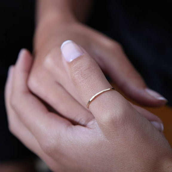 14k Gold Filled Plain Band Thumb Ring