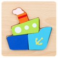 thumbnail image 1 of Kindergarten Children's Awareness Of Early Education Cartoon Animal Awareness Grasping Board Wooden Three-dimensional Puzzle Wooden Toys, 1 of 4