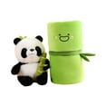 thumbnail image 4 of Panda de tubo de bambú, encantadora figura de panda, animal de peluche, suave, amigable, cómoda muñeca de peluche, juguetes, almohada de felpa de pand sosteniendo bambú, 4 of 8