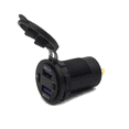 thumbnail image 2 of 40W PD Type-C Car Charger Switch 24W QC3.0 USB Quick Charger Waterproof Charger Power Delivery Voltmeter with 60cm Cable, 2 of 5