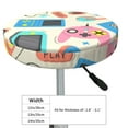 thumbnail image 4 of Naloa Playing Video Games Round Bar Stool Cushion Cover 12-14 inch, Fits Kitchen, Office, Restaurant Chairs - 12 inch, 4 of 7
