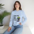 thumbnail image 7 of No One Said Earth Would Be Easy Sweatshirt, Cute Alien Sweatshirt, 7 of 7