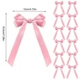thumbnail image 3 of CaiTeLin Bow Ribbon Decor, 12 Pcs Candlestick Accents, Gift Wrapping Supplies, Decorative Craft Ribbons, Holiday Scene Decorations for Christmas and Party Events, Pink, 3 of 8