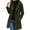 Army Green, variant on Women's Hooded Double Breasted Mid Length Wool Blend Coat, Solid Lapel Outerwear with Pockets ,Women's S-3XL