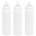 thumbnail image 1 of Set 3 Dispensadores Botellas de Aderezos Apachurrable Vencort Color Blanco 24 Oz / 700 Ml, 1 of 3