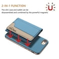 thumbnail image 2 of Allytechgroup Case for iPhone 7 /iPhone 8 / iPhone SE 2022 & 2020, 2-in-1 Detachable Magnetic RFID Blocking Wallet [Compatible with MagSafe] Stand PU Leather Cover with Card Slots/Pocket, Lightblue, 2 of 13