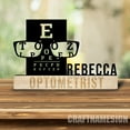 thumbnail image 2 of Craftnamesign Custom Wooden Optometry Desk Name Plate, Optometrist Metal Nameplate, Office Decor, 2 of 5