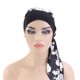 thumbnail image 5 of Unisex Headwrap Stretchy Turban Cap Black Breathable Comfortable Headwear 1Pcs, 5 of 5