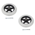 thumbnail image 1 of 2 Piezas de Servicio de 8 "para Silla de Ruedas Rueda Delantera Silenciosa Suministros Gris, 1 of 6