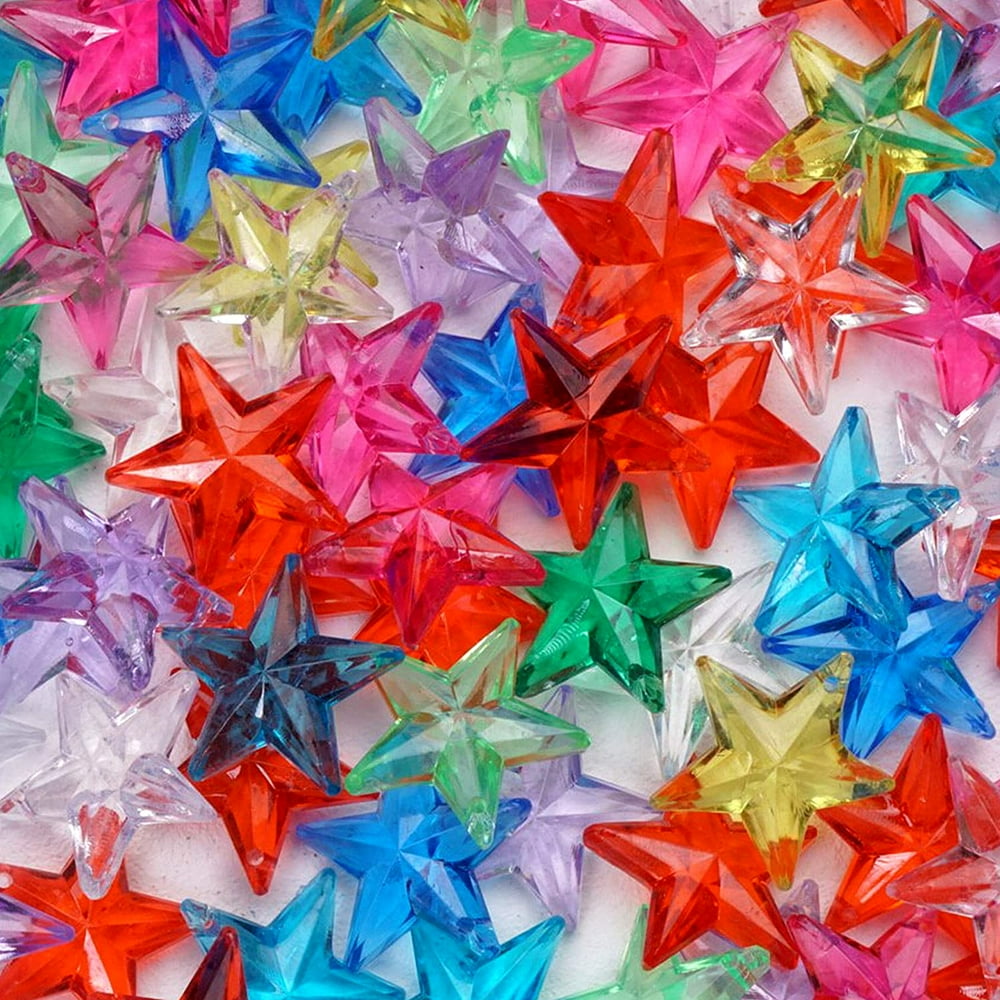Acrylic Gems Plastic Stars Fake Gems 155 Pcs Fake Jewels Assorted