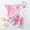 Light Pink, variant on PIKQLJ Toddler Baby Kid Girls Outfits Ruffle Solid Color Floral Short Sleeve Tops Pink Suspender Skirt Pleated Skirt 2 PCS Outfits Sets