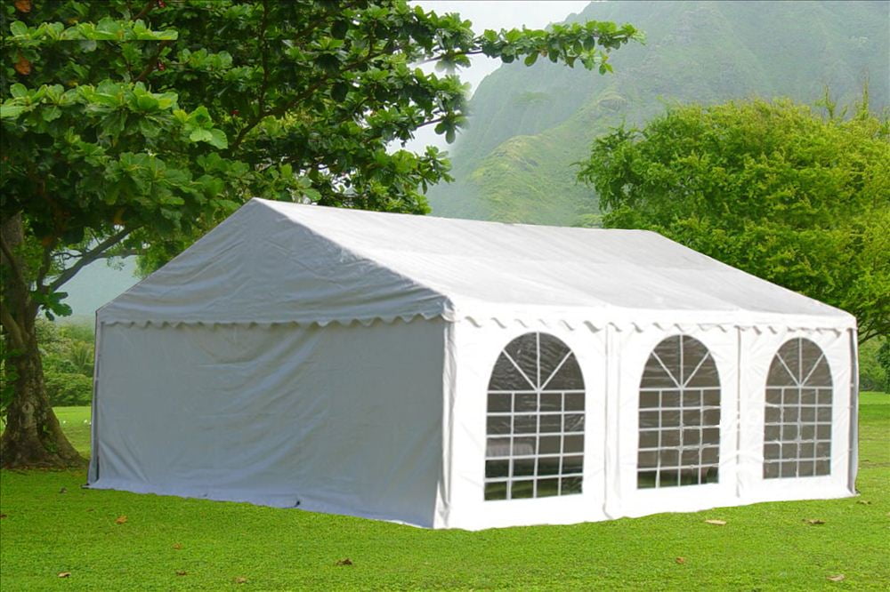 Heavy Duty Wedding Canopy Gazebo Carport DELTA Canopies 20x20 PVC Party Tent with Storage Bags 