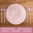thumbnail image 5 of PARTY DISPOSABLE DINNERWARE SET | 156 pc | 20 Dinner Plates | 20 Salad Plates | 20 Dessert Plates | 48 Forks | 24 Spoons | 24 Knives (Opulence - Blush), 5 of 5