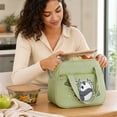 thumbnail image 6 of Cartoon Panda Thermal Lunch Tote Bag, Leakproof Waterproof Insulated Cooler Bag with Front Pocket for Daily Meal Storage, 6 of 7