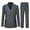 Gray, variant on Men's Slim Fit Double-Breasted Suit Set - 5-Pocket Jacket + 4-Pocket Trousers for Business Casual | Colorfast Office Wear
