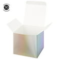 thumbnail image 5 of Koyal Wholesale Iridescent Party Favor Boxes, 3 x 3 x 3 inch, 50 Pack, Holographic Foil Treat Boxes, Gift Tuck Box, 5 of 5
