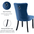 thumbnail image 6 of LegaHome Velvet Dining Chairs Set of 4, High-end Upholstered Button Tufted Dining Chair with Nailhead Trim and Solid Wood Legs, Modern Padded Seat Accent Chairs, Kitchen Dining Chairs Set, Blue, 6 of 11