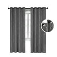 thumbnail image 3 of Deconovo Room Darkening Curtains Noise Reducing, 2 Panels, Light Gray, 52W x 84L Inch, Energy Saving Thermal Insulated Blackout Drapes for Bedroom, 3 of 11