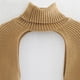 thumbnail image 4 of Sudadera para mujer Crop Top Suéter Pullover Tops Open Front Halter Top Soledad Tops de suéter de punto jersey, 4 of 8