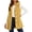 Yellow, variant on Hooded Button Vest for Women Soft Comfy Casual Fall Winter Long Sleeve Crew Neck Solid Loose Tops Coat Jacket Pink 3XL