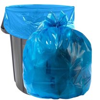 Aluf Plastics 45 Gallon 1.2 MIL Blue Industrial Strength Trash Bags - 40" x 46" - Pack of 100 - For Industrial, Home, & Recycling