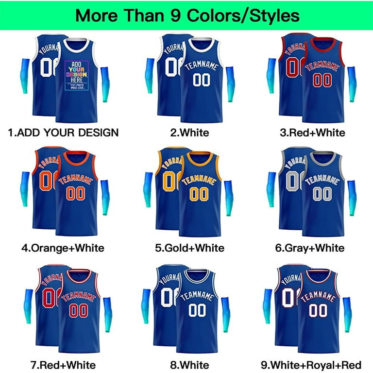 Custom Own Royal White Light Blue Basketball Stitched Jersey Free