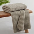thumbnail image 3 of Levtex Home - Loden - Throw - Textured Waffle - Taupe - Throw (50x60in.) - Cotton, 3 of 5