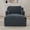 Dark Grey, variant on Convertible Corduroy Chaise Lounge, No Assembly Required, Living Room, Office, Apartment,Green