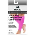 thumbnail image 6 of Wide Calf Mojo Unisex Footless Compression Socks 20-30mmHg - Pink, 3X-Large, 6 of 8