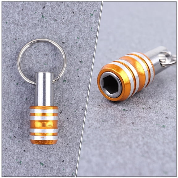 AURARMLET 5-Pack Keychain Drill Bit Holder Set, Portable Screwdriver Bit Adapter Extension Bar for Storage Tool