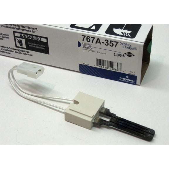White-Rodgers Hot Surface Igniter, OEM, 120V AC 07 67A357S1