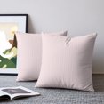 thumbnail image 2 of Pillow Covers 26x26 Set of 2, Blush Pink Line Striped Throw Pillow Covers Decorative Couch Cushion Cover, Farmhouse Pink Stripes Microfiber Soft Square Pillowcases for Bedroom Living Room Sofa, 2 of 9