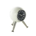 thumbnail image 6 of DecMode 9" Silver Aluminum Metal Orb Clock with Black Clockface and Silver Tripod Legs, 6 of 9