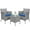Gray/Dark Blue, variant on Yaheetech 3-Pieces Patio Wicker Chairs and Table Set for Garden Deck, Brown/Khaki
