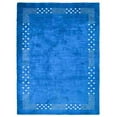 thumbnail image 2 of Rugsotic Carpets Handmade Rugs Hand Knotted Loom Rectangle 9'x12' Blue Silk Mix for Indoor Use, 2 of 8