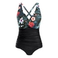 thumbnail image 3 of Summersalt swimsuits for women Two Piece Swimwear Floral Print Tankini Top And High Waisted Bottom Swimsuit For Women Swim Shorts Set Swim Shorts Girls Size 14 Womens Swimming Suit Tops Underwire Swi, 3 of 3