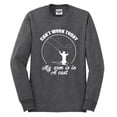 thumbnail image 2 of Wild Bobby, Can't Work Today My Arm Is In A Cast, Fishing, Men Long Sleeve Shirt, Heather Black, Large, 2 of 5