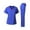 Royal Blue, variant on Minjewel Women's V-Neck Short Sleeve Scrubs for Women Set with Multiple Pockets, Soft & Breathable Scrub Set for All-Day Healthcare Duty,Black L