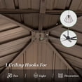thumbnail image 3 of 12'x12' Hardtop Gazebo with Cedar Wood Frame, Galvanized Steel Double Roof, Curtains & Netting, Permanent Metal Pavilion for Patio, Backyard & Lawn, 3 of 7