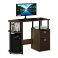 thumbnail image 4 of Pemberly Row Engineered Wood Computer/Study Desk in Columbia Walnut, 4 of 6