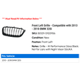 thumbnail image 2 of Front Left Grille - Compatible with 2013 - 2018 BMW 320i xDrive 2014 2015 2016 2017, 2 of 2