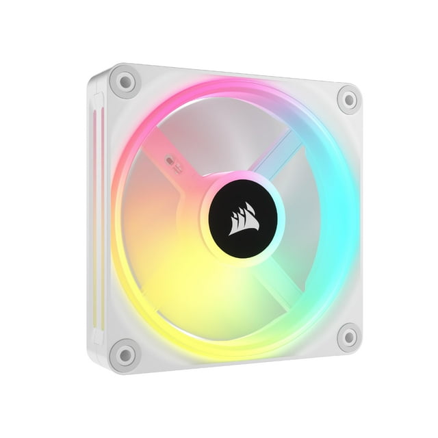 Ventilador Corsair iCUE LINK QX120 RGB con cúpula magnética de 120 mm, color blanco