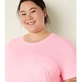 thumbnail image 3 of Camiseta Victoria's Secret Pink con Logo Sobredimensionado para Mujer en Rosa Claro, 3 of 5