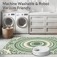 thumbnail image 5 of ODIKA 5'x7' Machine Washable Non-Slip Area Rug, Sunburst Interlocking Vine Motif High Traffic Rug with Pad, Beige, 462405, 5 of 8