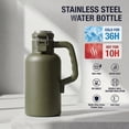 thumbnail image 3 of Ozark Trail 48oz Insulated Stainless Steel Growler, Forest Green Travel Bottle, 3 of 10