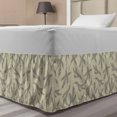 thumbnail image 1 of Botany Bed Skirt, Fir Tree Branches Bicolored Fall Season Elements Pastel Tone Backdrop, Elastic Bedskirt Dust Ruffle Wrap Around for Bedding Decor, 4 Sizes, Beige Dust, by Ambesonne, 1 of 2