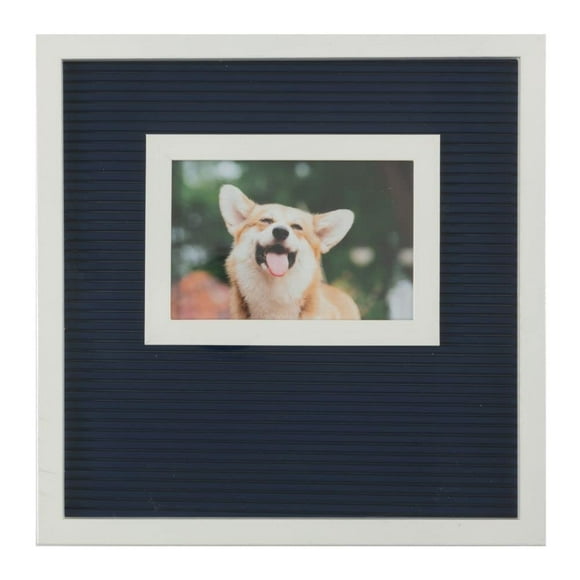 C.R Gibson PLBF-23943 I Woof You Changeable Letter Board Picture Frame, 11.75" W x 11.75" H, Navy Blue and White