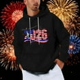 thumbnail image 2 of Happy 2026 Hoodies for Men Printed Long Sleeve Drawstring Loose Fit Pullover Sweatshirts Tops with Pocket (4XL, Black), 2 of 5